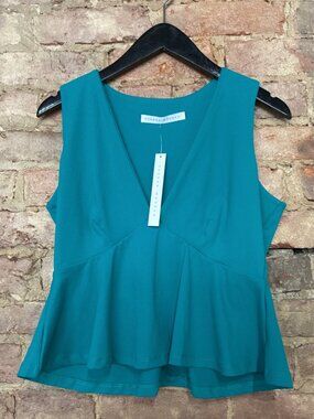 Susana Monaco Teal V Neck Tank